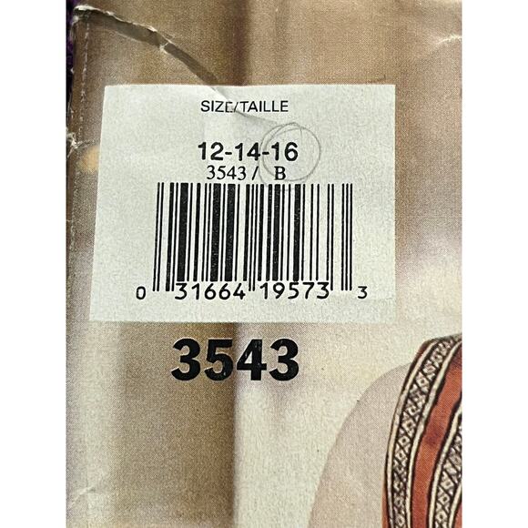 butterick sewing pattern 3543 vest pants shirt size 12 14 16 - Picture 2 of 6